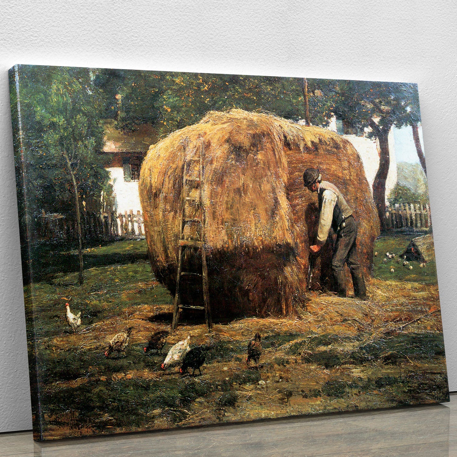 The Barnyard by Hassam Canvas Print or Poster - Canvas Art Rocks - 1