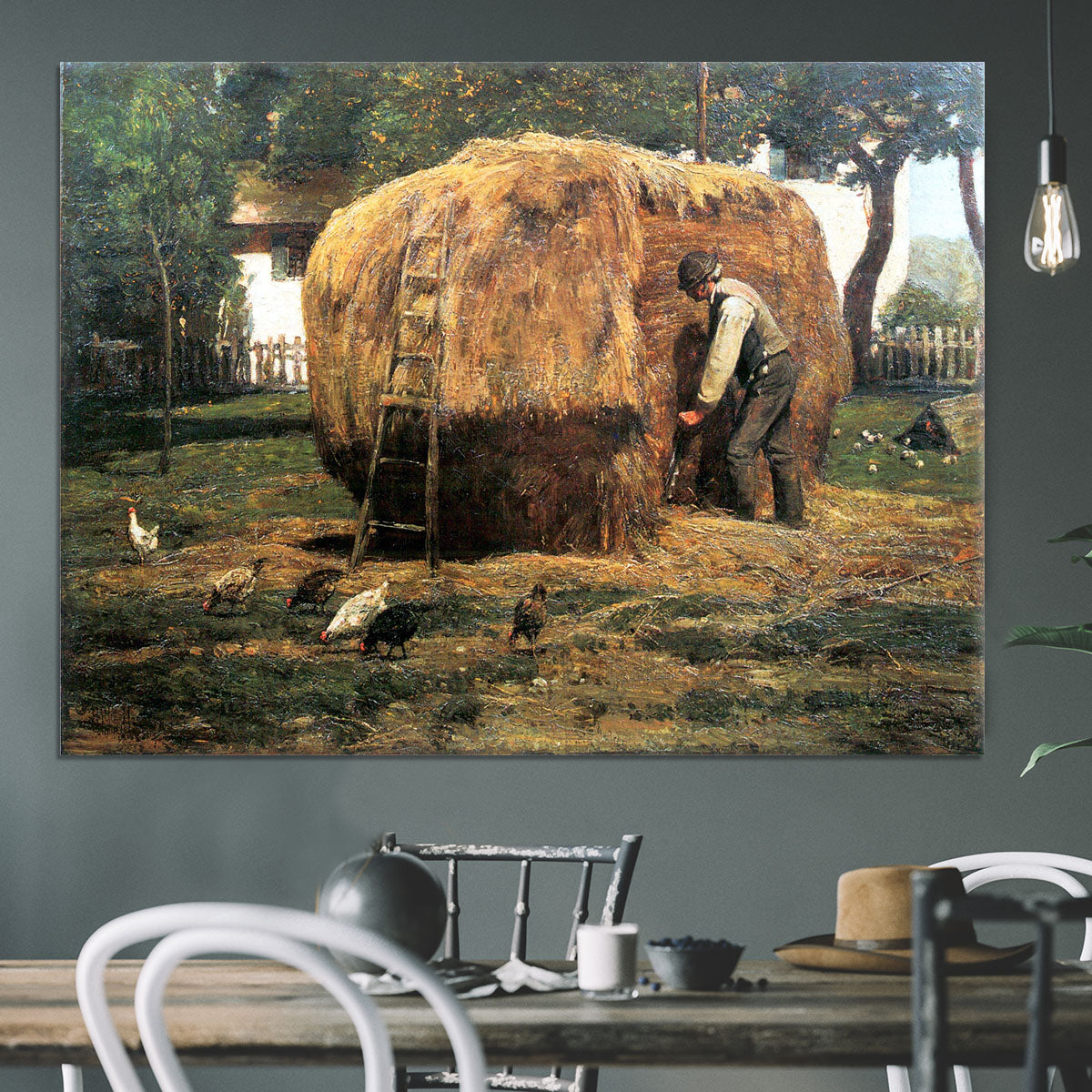 The Barnyard by Hassam Canvas Print or Poster - Canvas Art Rocks - 3