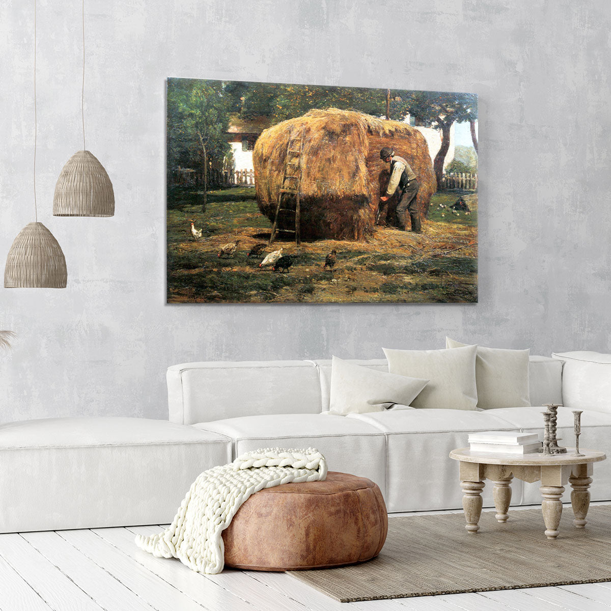 The Barnyard by Hassam Canvas Print or Poster - Canvas Art Rocks - 6