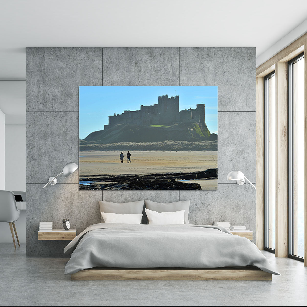 The Beach at Bamburgh Canvas Print or Poster - Canvas Art Rocks - 5