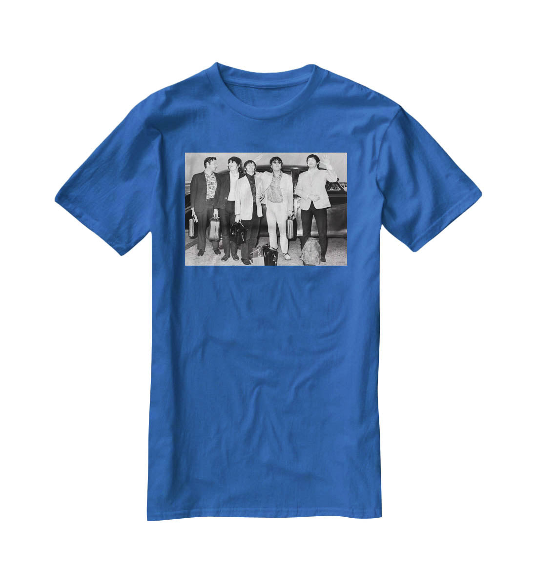 The Beatles and Brian Epstein at London Airport T-Shirt - Canvas Art Rocks - 2