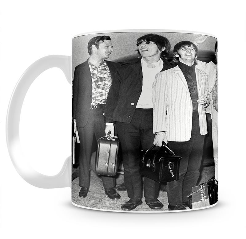 The Beatles and Brian Epstein at London Airport Mug - Canvas Art Rocks - 2