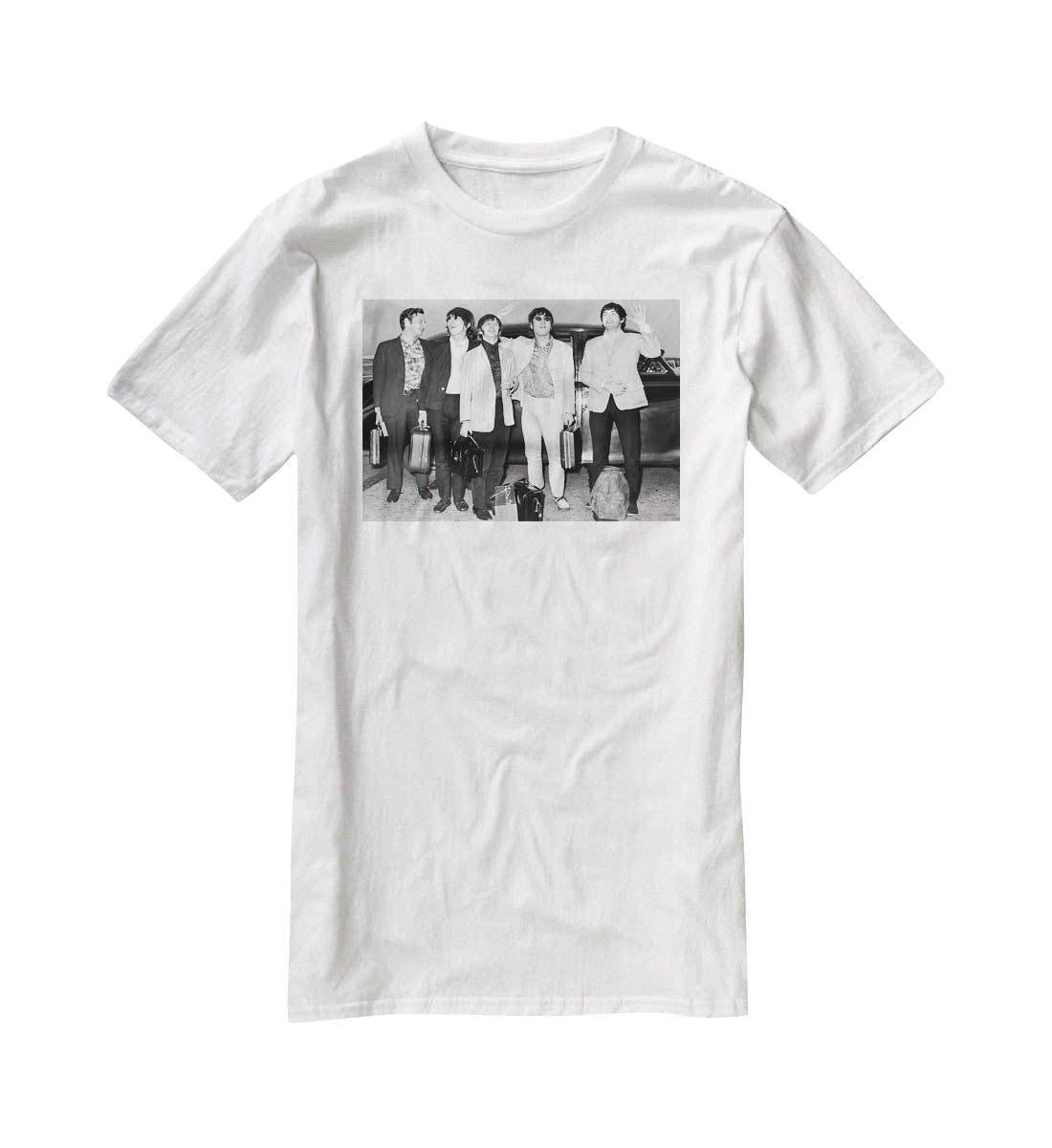 The Beatles and Brian Epstein at London Airport T-Shirt - Canvas Art Rocks - 5