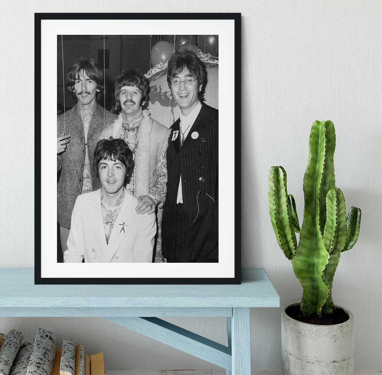 The Beatles at Abbey Road Studios Framed Print - Canvas Art Rocks - 1