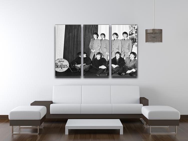 The Beatles at Madame Tussauds 3 Split Panel Canvas Print - Canvas Art Rocks - 3