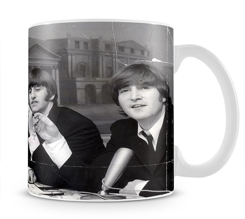 The Beatles at a press conference with their MBEs Mug - Canvas Art Rocks - 1