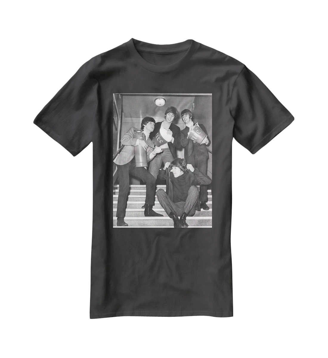 The Beatles backstage at the Liverpool Empire T-Shirt - Canvas Art Rocks - 1