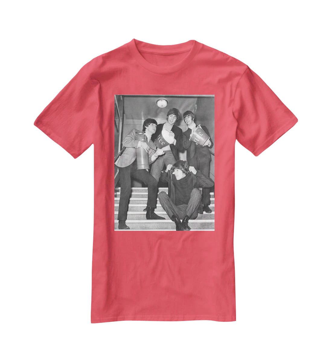 The Beatles backstage at the Liverpool Empire T-Shirt - Canvas Art Rocks - 4