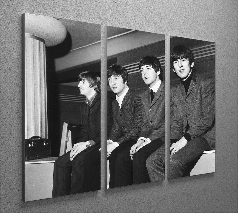 The Beatles backstage in Edinburgh 3 Split Panel Canvas Print - Canvas Art Rocks - 2