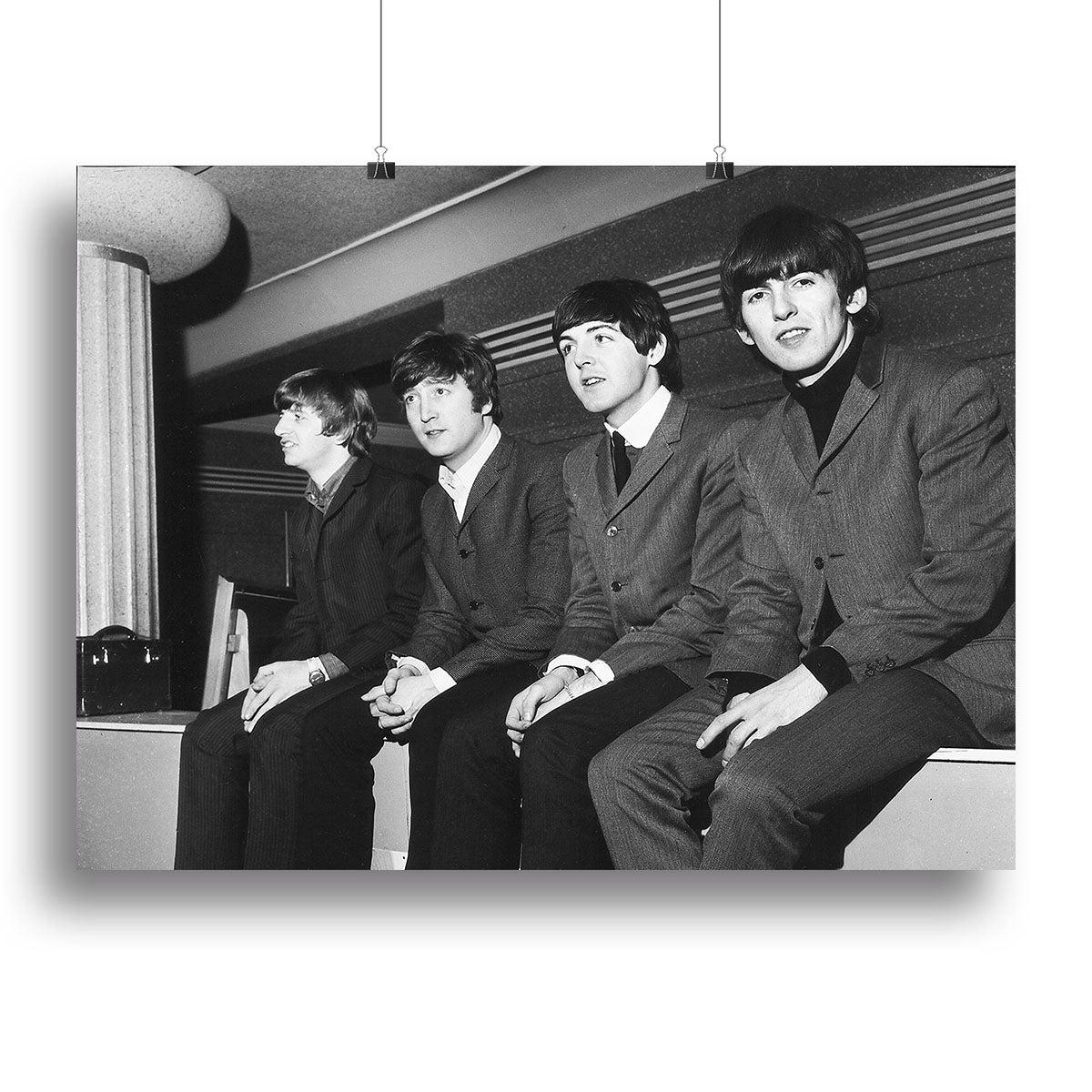 The Beatles backstage in Edinburgh Canvas Print or Poster - Canvas Art Rocks - 2