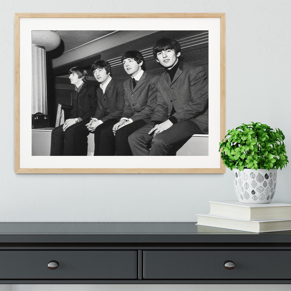 The Beatles backstage in Edinburgh Framed Print - Canvas Art Rocks - 3