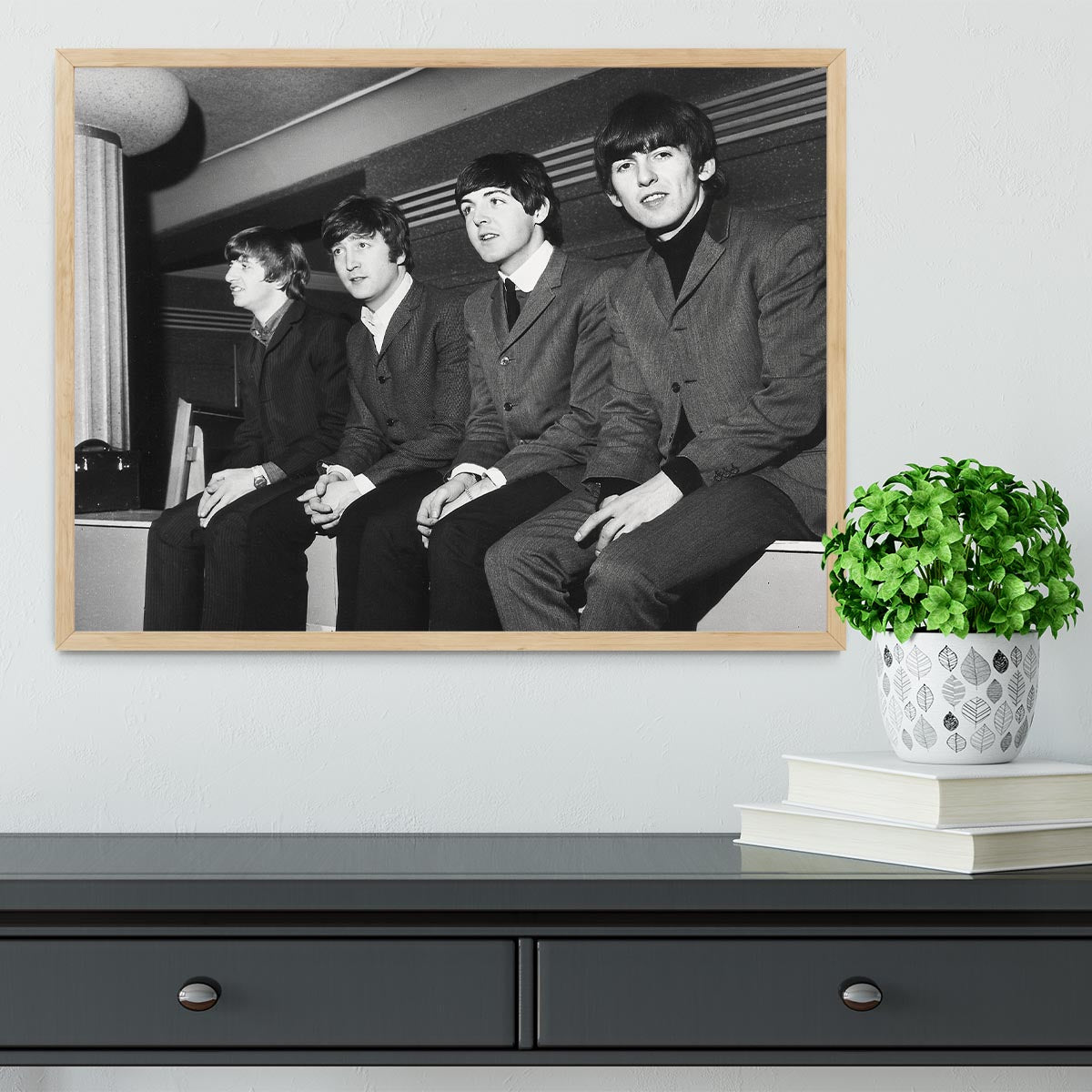 The Beatles backstage in Edinburgh Framed Print - Canvas Art Rocks - 4