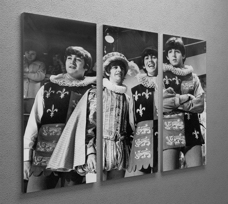 The Beatles dressed in Elizabethan costume for a TV show 3 Split Panel Canvas Print - Canvas Art Rocks - 2