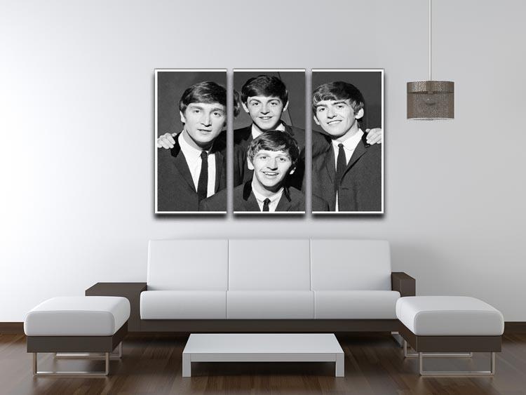 The Beatles in 1963 3 Split Panel Canvas Print - Canvas Art Rocks - 3