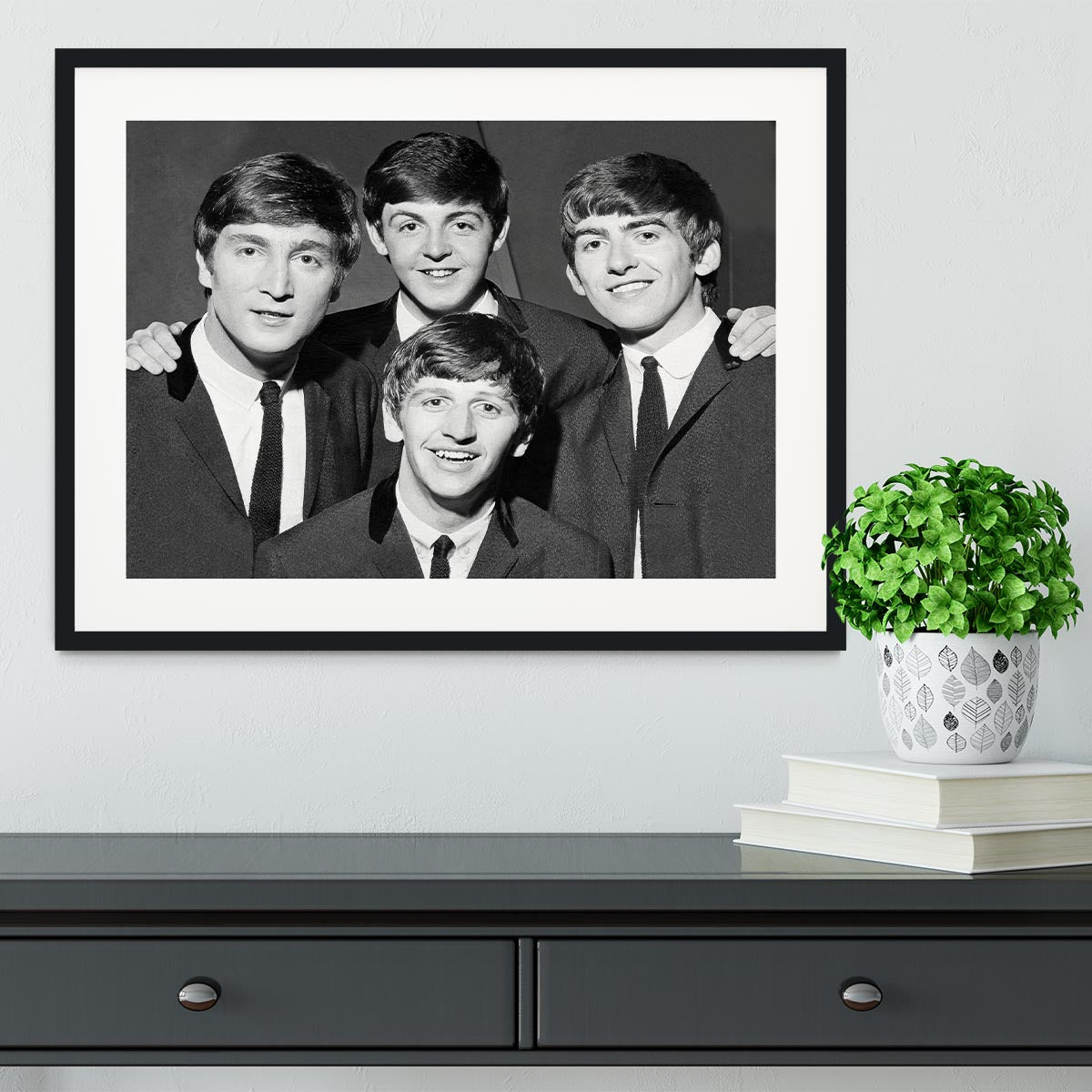 The Beatles in 1963 Framed Print - Canvas Art Rocks - 1