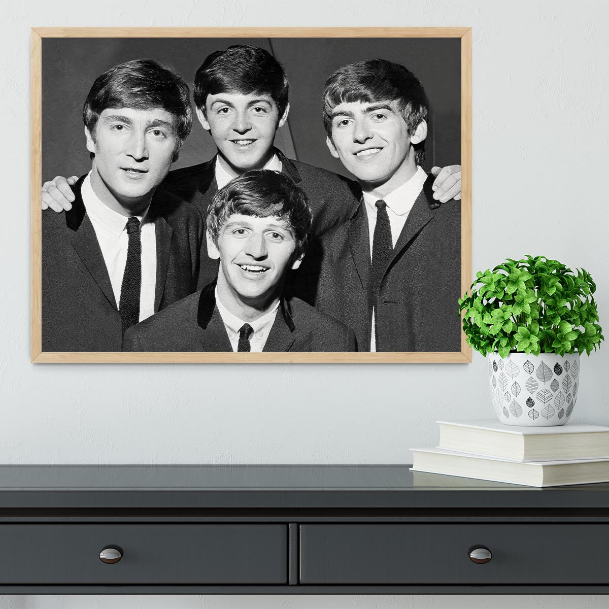 The Beatles in 1963 Framed Print - Canvas Art Rocks - 4