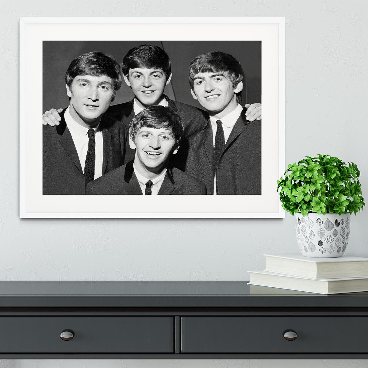 The Beatles in 1963 Framed Print - Canvas Art Rocks - 5