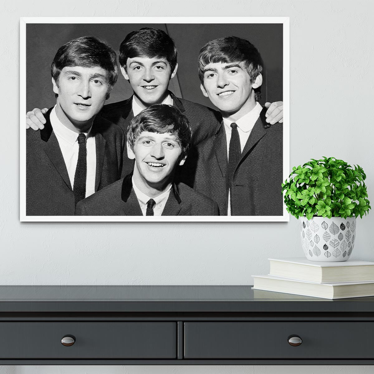 The Beatles in 1963 Framed Print - Canvas Art Rocks -6