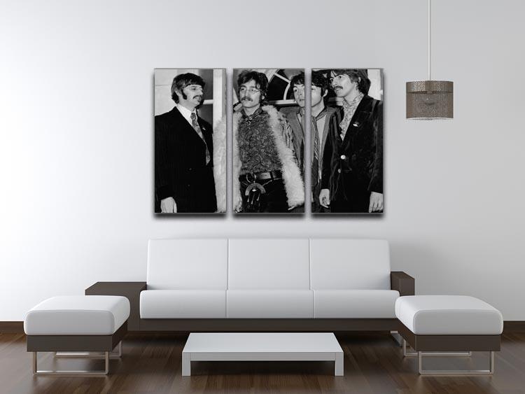 The Beatles in 1967 3 Split Panel Canvas Print - Canvas Art Rocks - 3