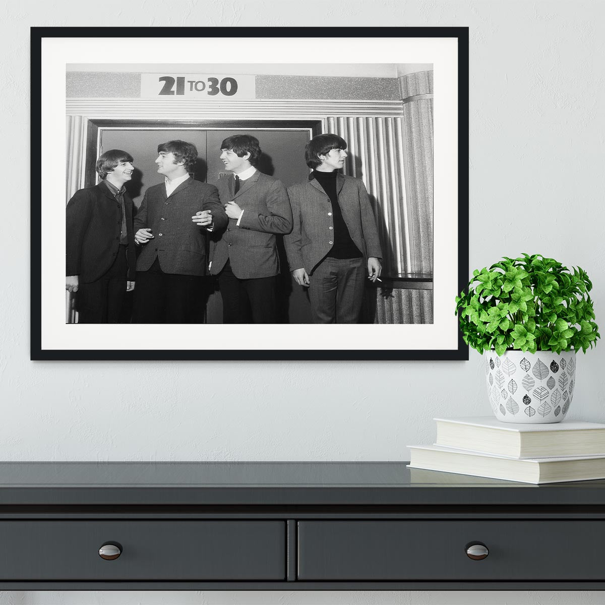 The Beatles in Edinburgh Framed Print - Canvas Art Rocks - 1