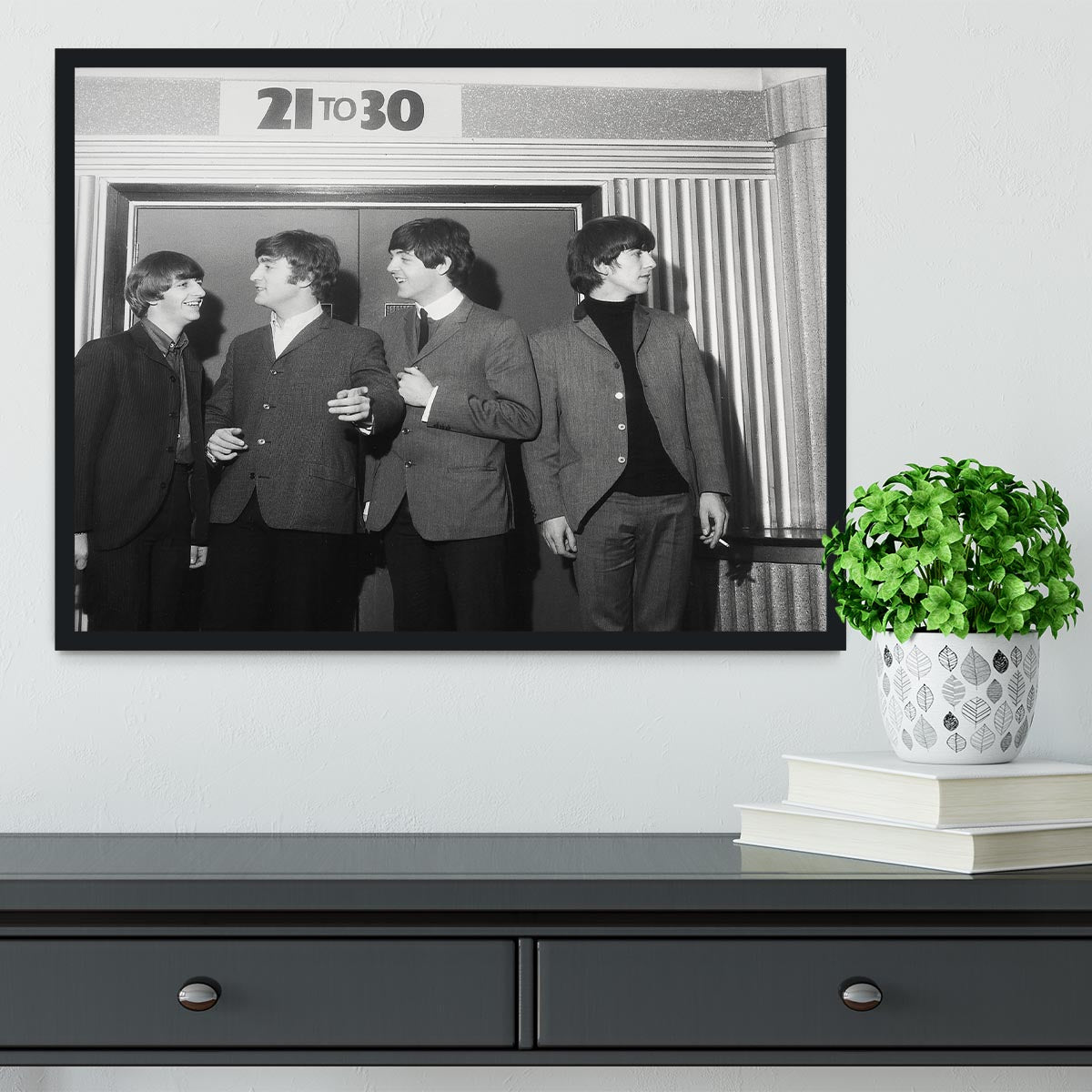 The Beatles in Edinburgh Framed Print - Canvas Art Rocks - 2