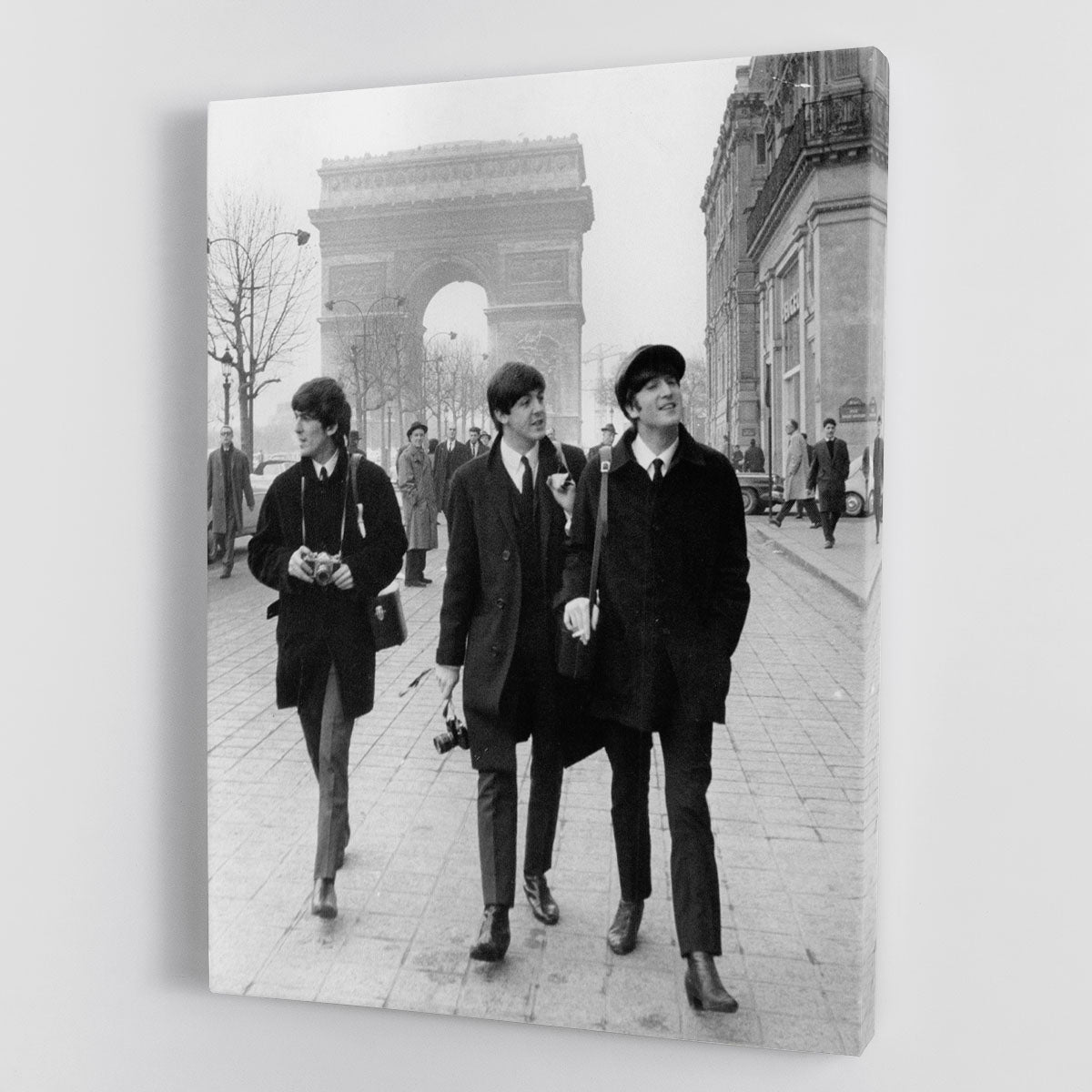 The Beatles in Paris Canvas Print or Poster - Canvas Art Rocks - 1