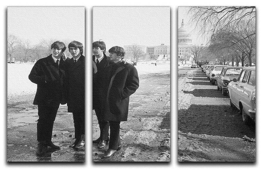 The Beatles in Washington 3 Split Panel Canvas Print - Canvas Art Rocks - 1