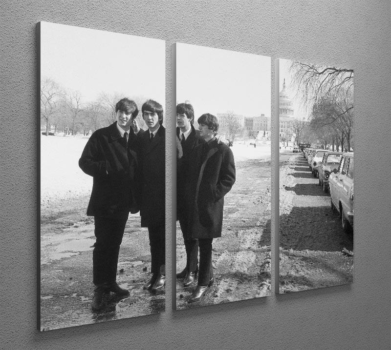 The Beatles in Washington 3 Split Panel Canvas Print - Canvas Art Rocks - 2
