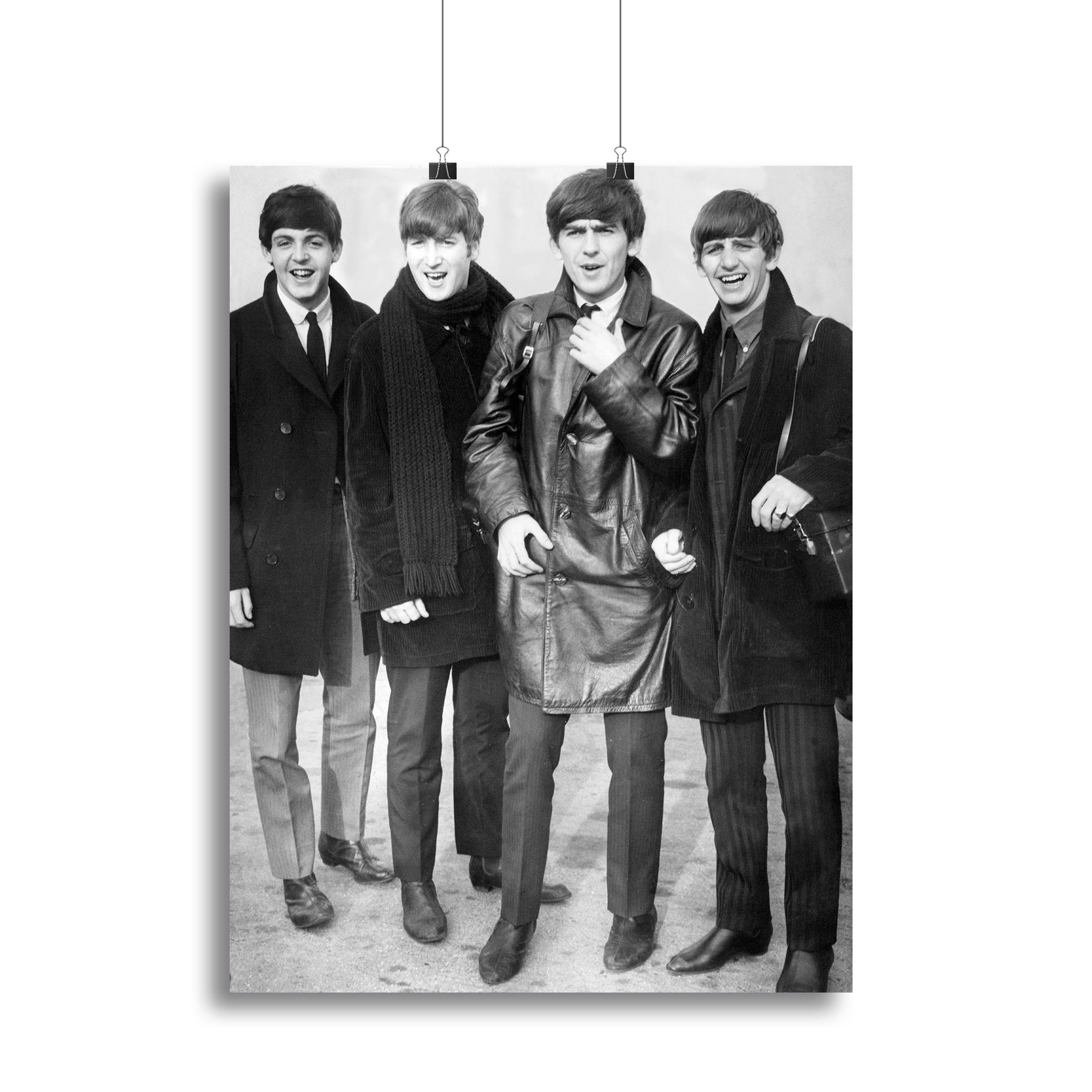 The Beatles in overcoats in 1963 Canvas Print or Poster - Canvas Art Rocks - 2