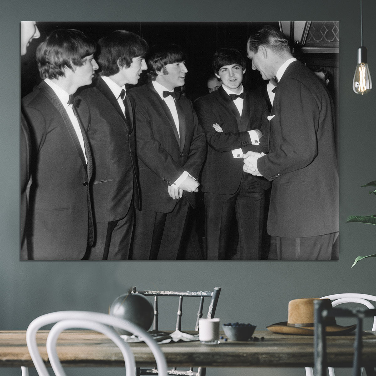 The Beatles meet Prince Philip Canvas Print or Poster - Canvas Art Rocks - 3