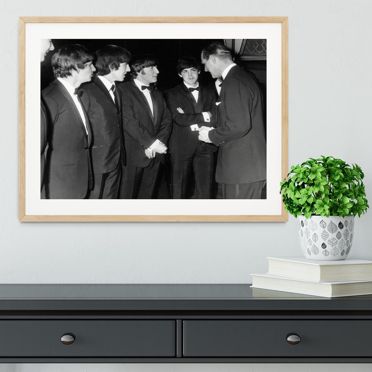The Beatles meet Prince Philip Framed Print - Canvas Art Rocks - 3