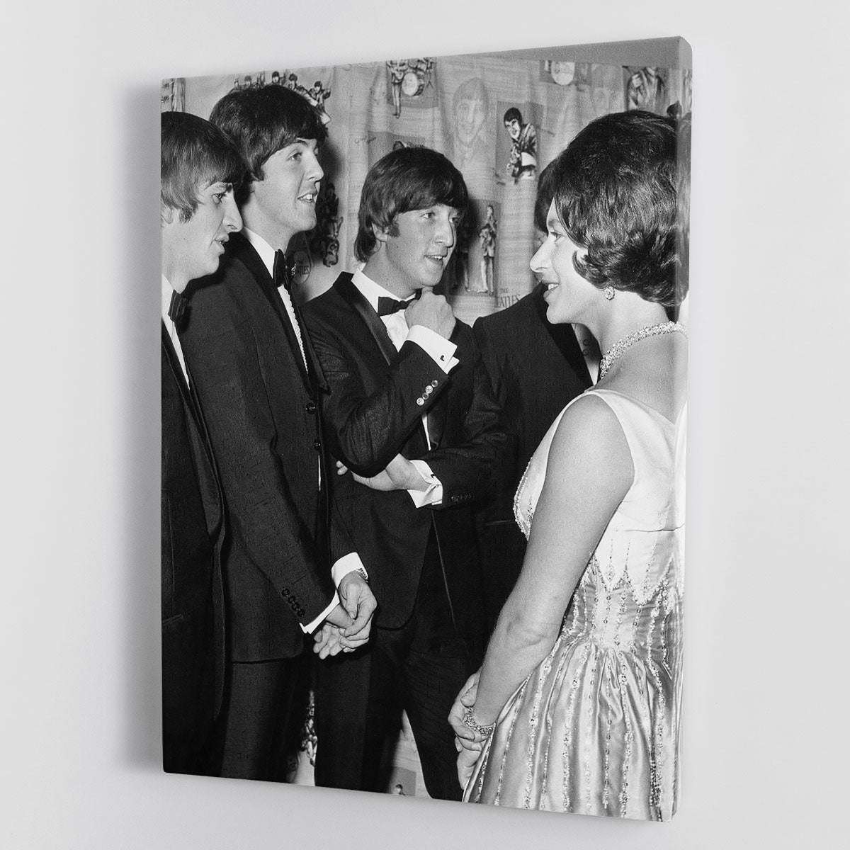 The Beatles meet Princess Margaret Canvas Print or Poster - Canvas Art Rocks - 1