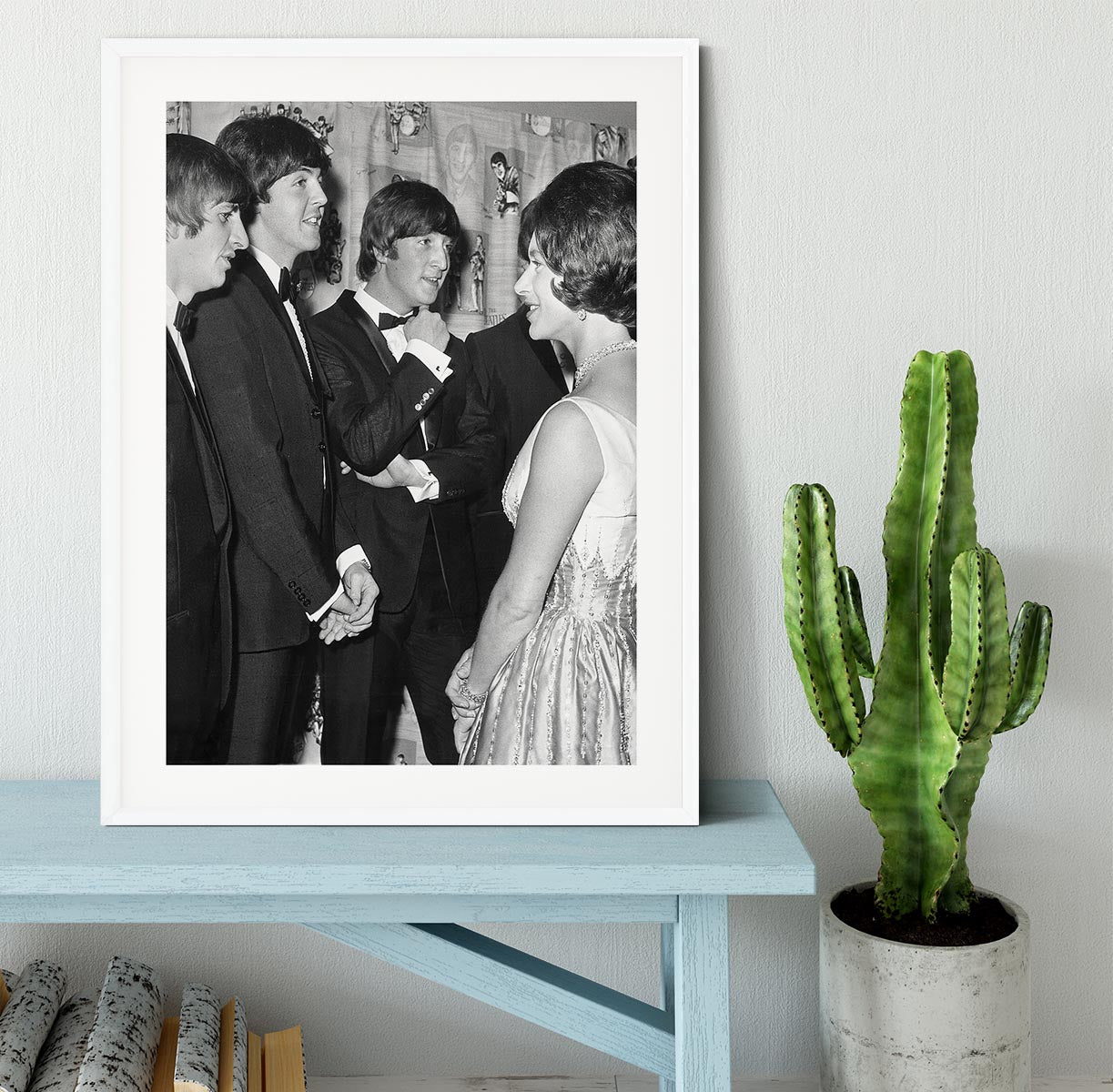 The Beatles meet Princess Margaret Framed Print - Canvas Art Rocks - 5