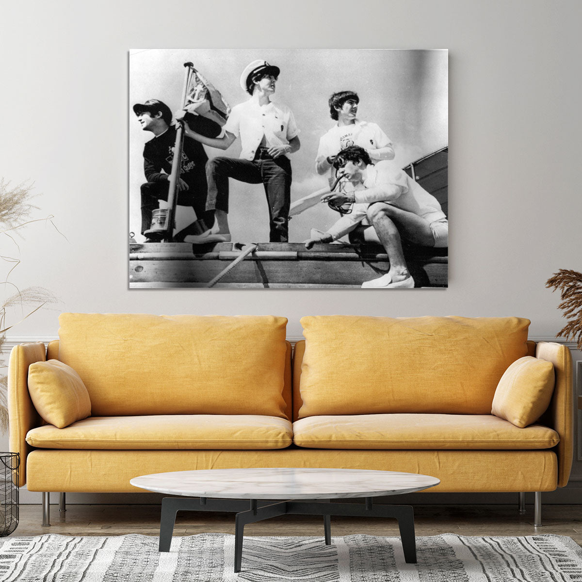 The Beatles on board a yacht Canvas Print or Poster - Canvas Art Rocks - 4
