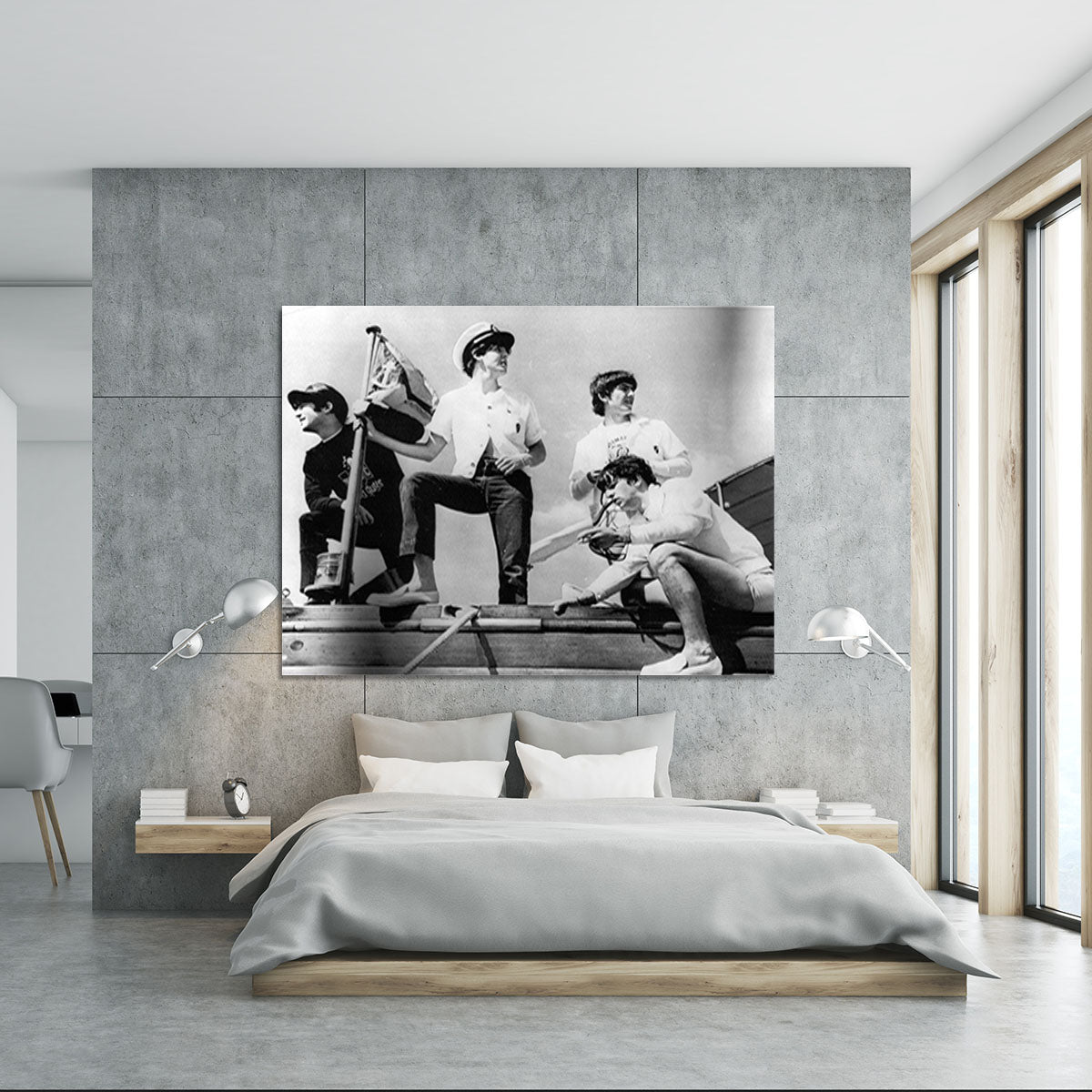 The Beatles on board a yacht Canvas Print or Poster - Canvas Art Rocks - 5