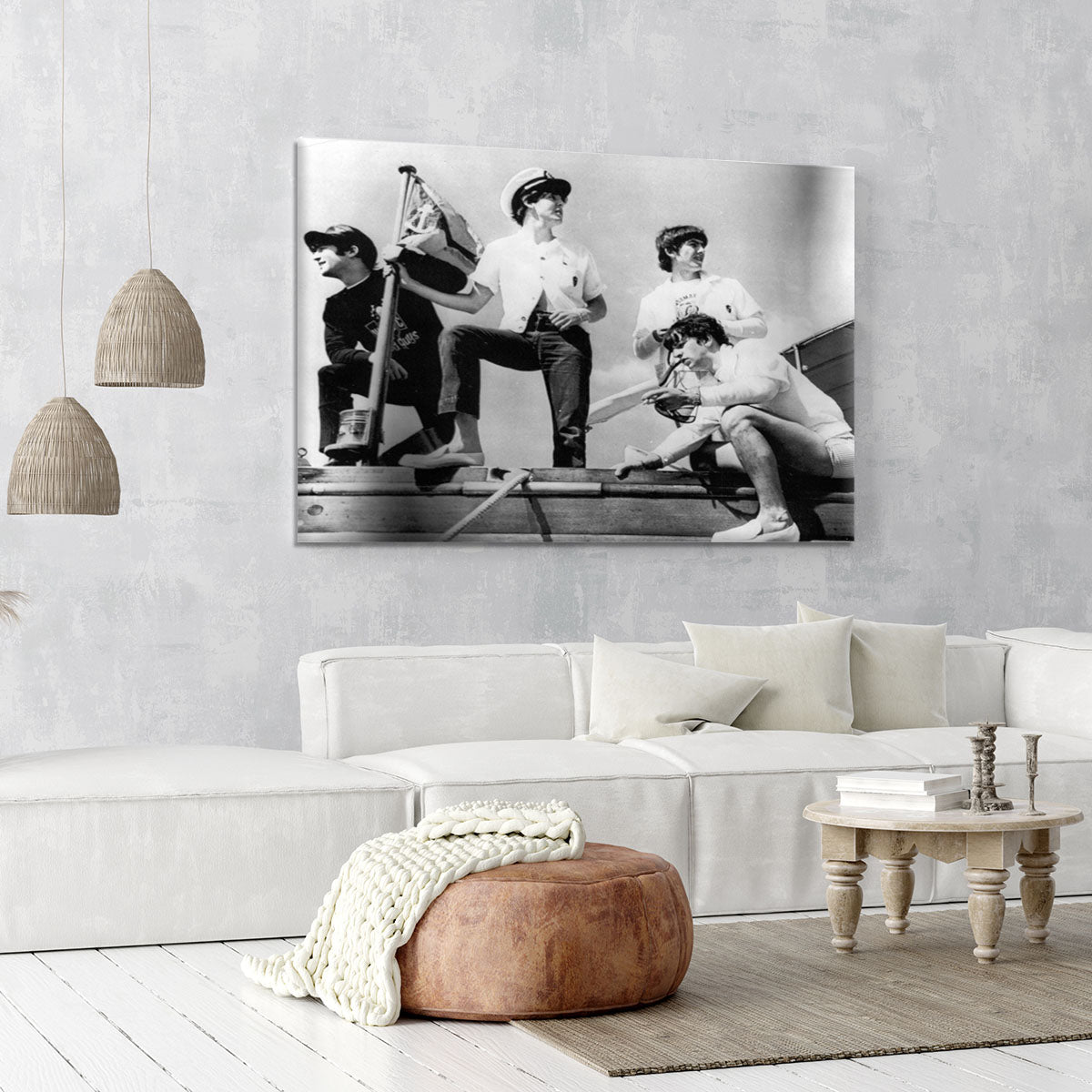 The Beatles on board a yacht Canvas Print or Poster - Canvas Art Rocks - 6