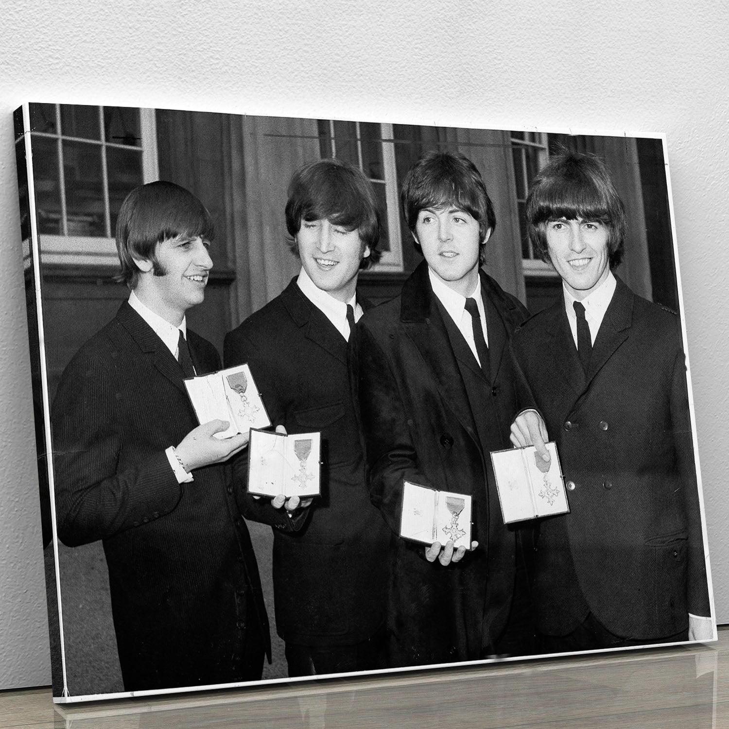 The Beatles show their MBEs Canvas Print or Poster - Canvas Art Rocks - 1