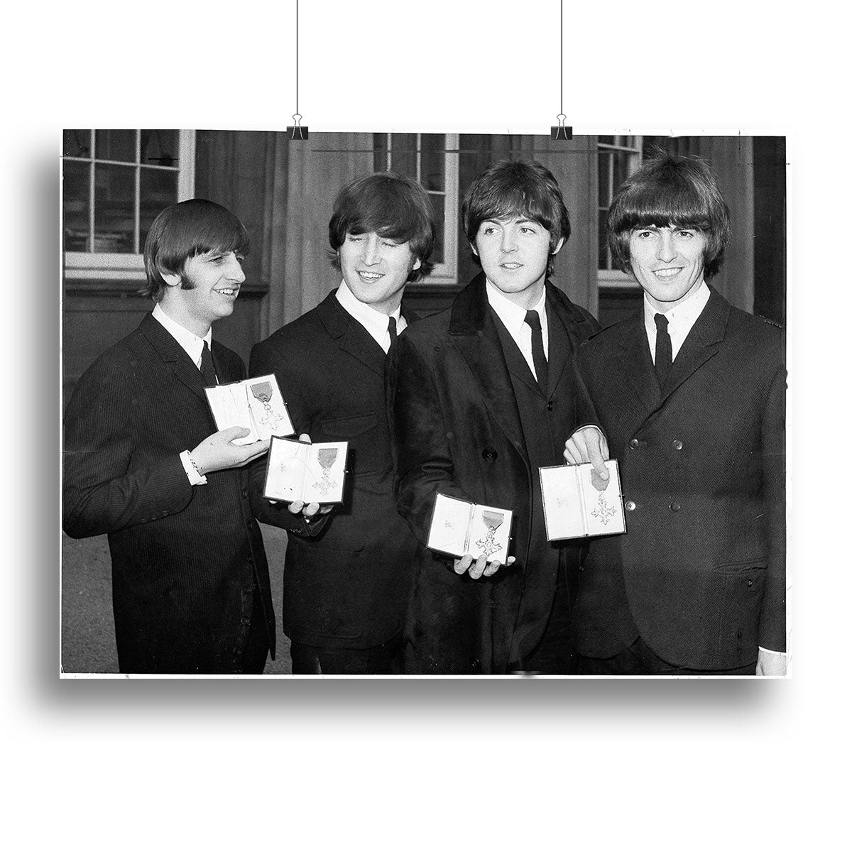 The Beatles show their MBEs Canvas Print or Poster - Canvas Art Rocks - 2
