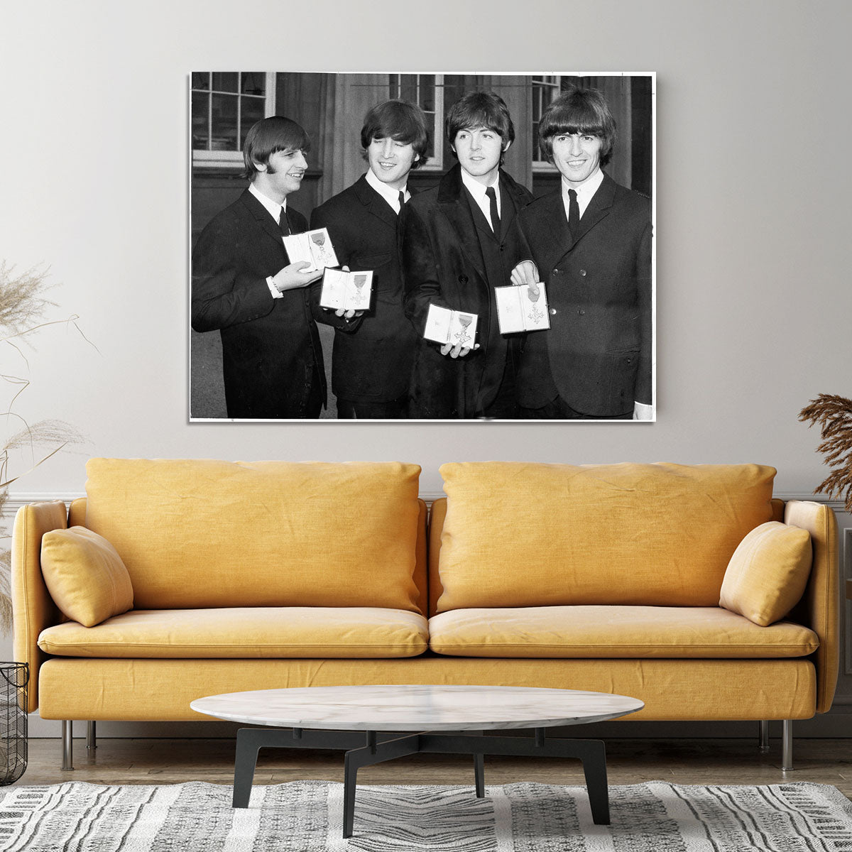 The Beatles show their MBEs Canvas Print or Poster - Canvas Art Rocks - 4