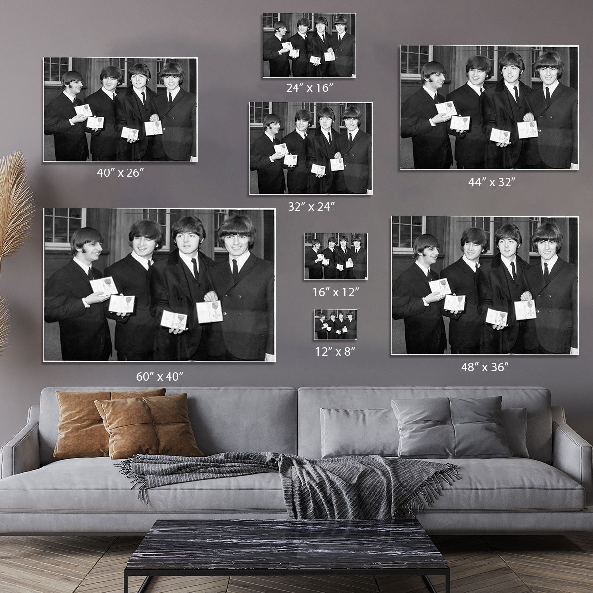 The Beatles show their MBEs Canvas Print or Poster - Canvas Art Rocks - 7