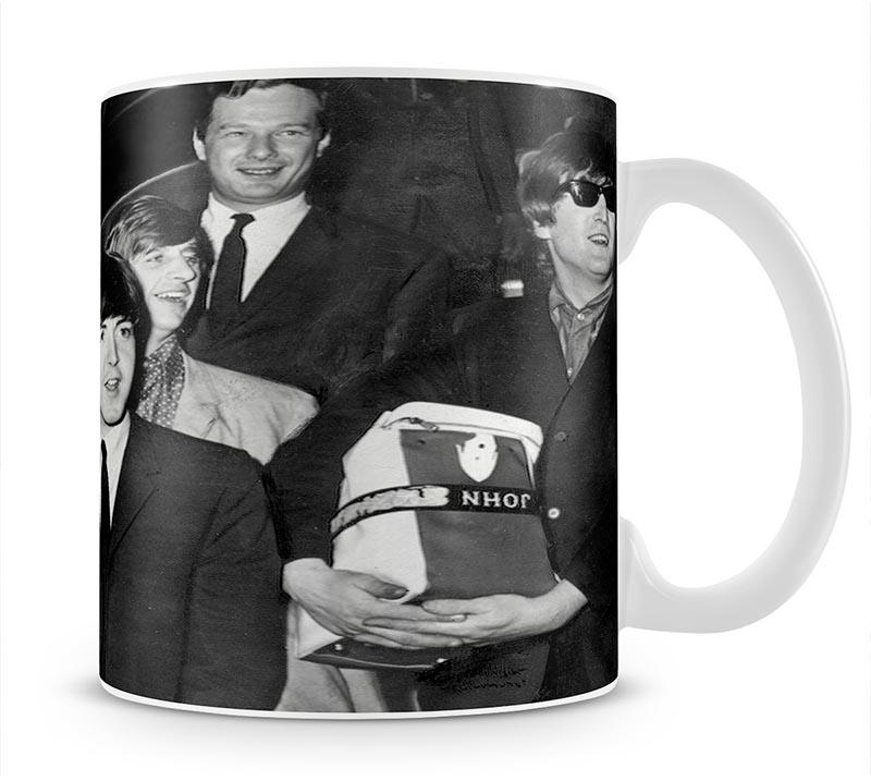 The Beatles with Brian Epstein at London Airport Mug - Canvas Art Rocks - 1
