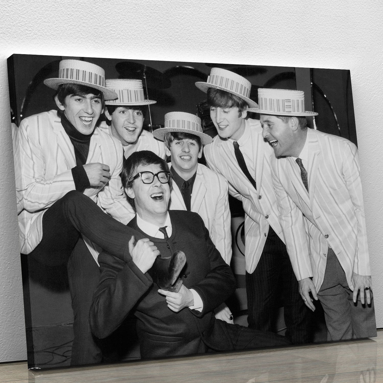 The Beatles with Morecambe and Wise Canvas Print or Poster - Canvas Art Rocks - 1