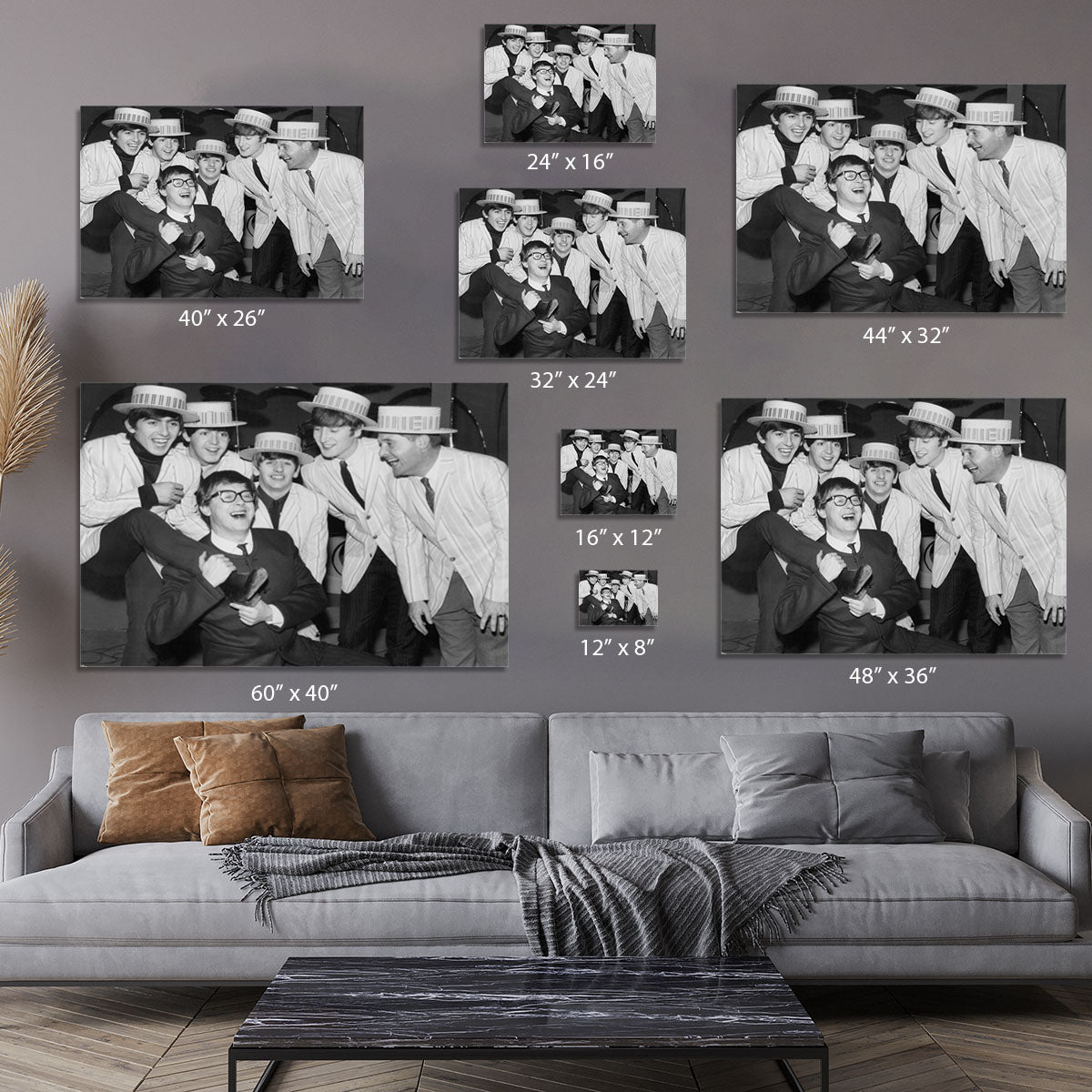 The Beatles with Morecambe and Wise Canvas Print or Poster - Canvas Art Rocks - 7