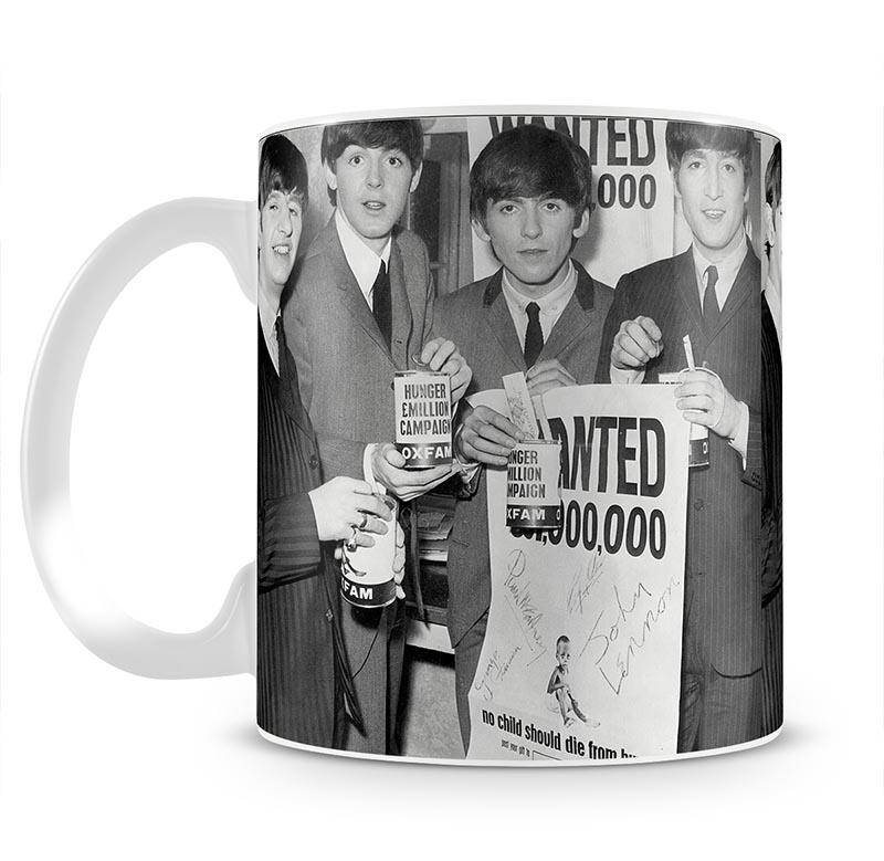 The Beatles with an Oxfam poster Mug - Canvas Art Rocks - 2