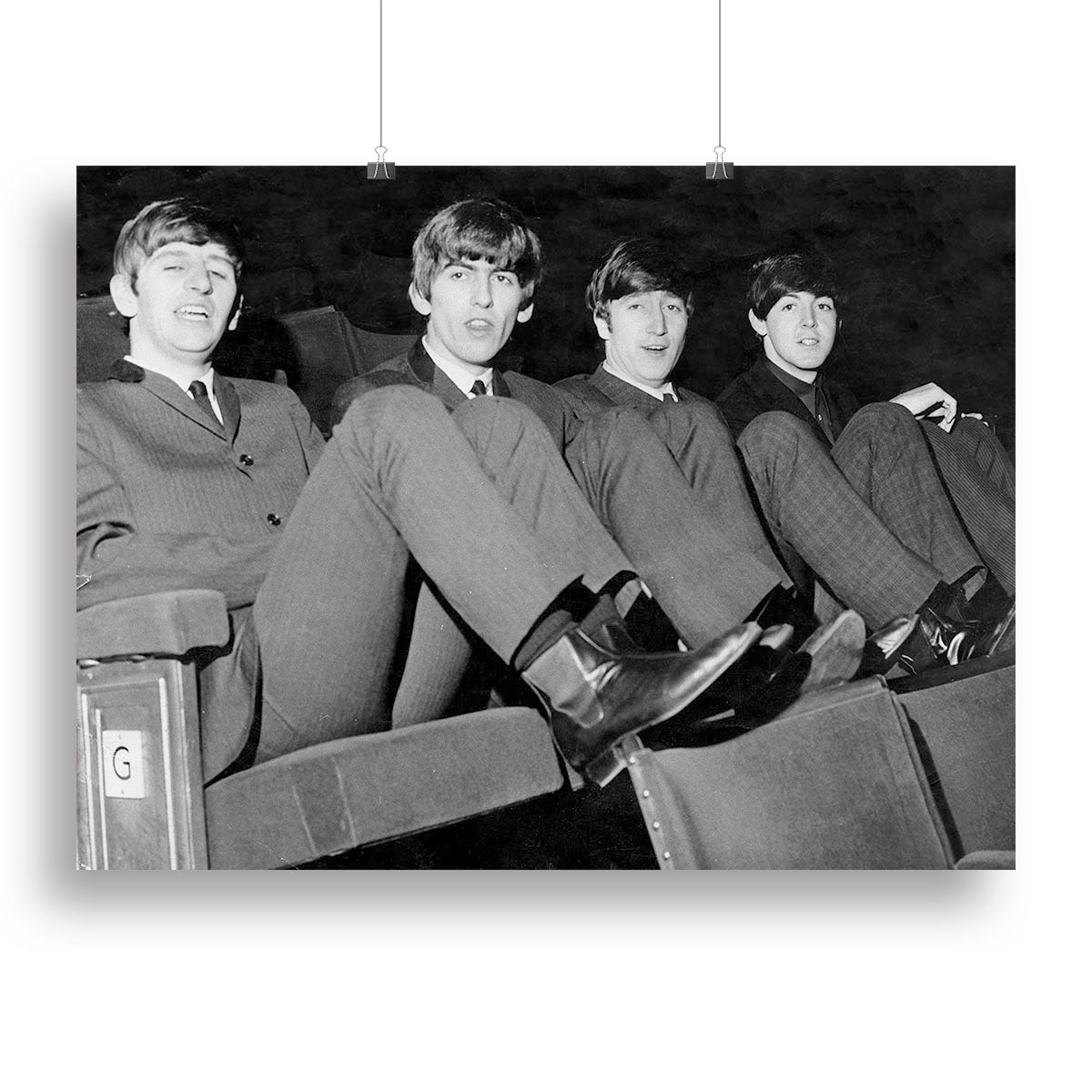 The Beatles with feet up in 1963 Canvas Print or Poster - Canvas Art Rocks - 2
