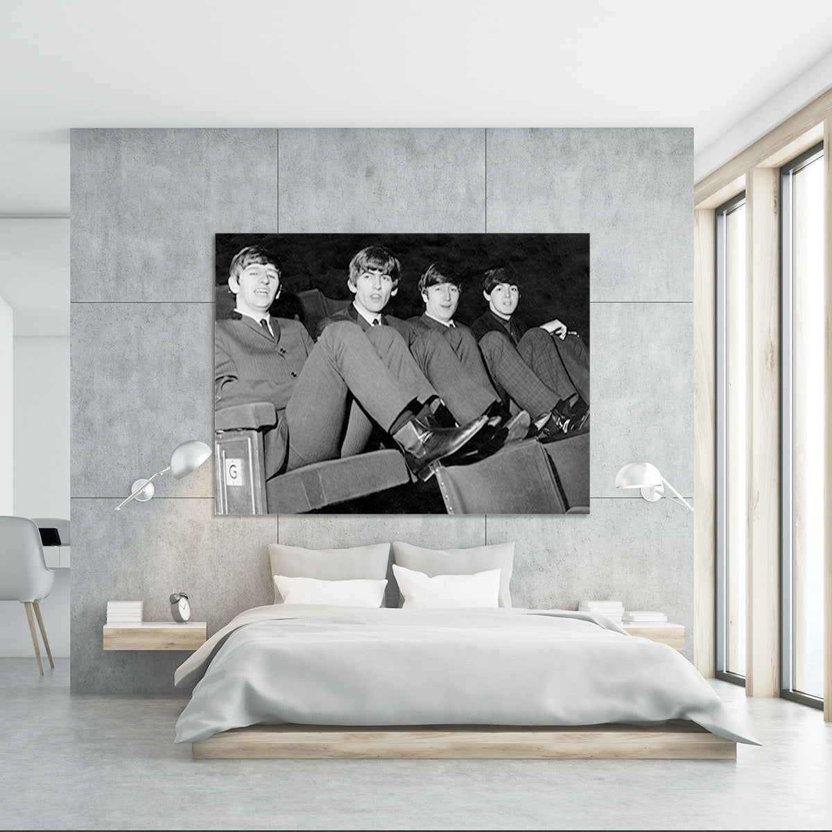 The Beatles with feet up in 1963 Canvas Print or Poster - Canvas Art Rocks - 5