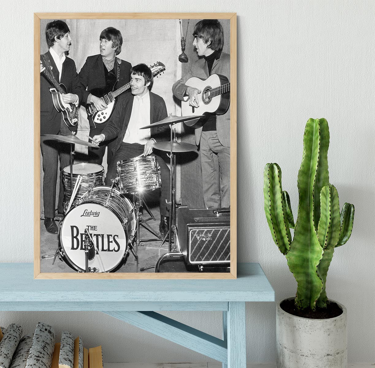 The Beatles with guest drummer Jimmy Nicol Framed Print - Canvas Art Rocks - 4