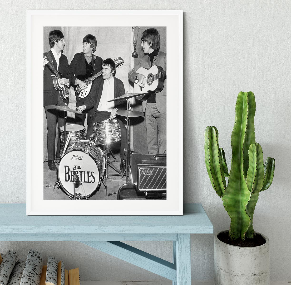 The Beatles with guest drummer Jimmy Nicol Framed Print - Canvas Art Rocks - 5