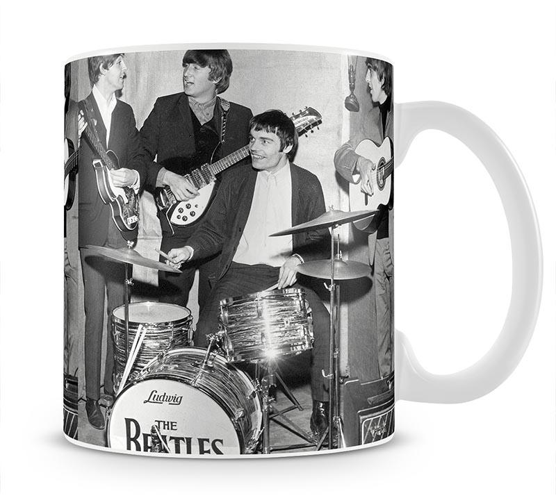 The Beatles with guest drummer Jimmy Nicol Mug - Canvas Art Rocks - 1