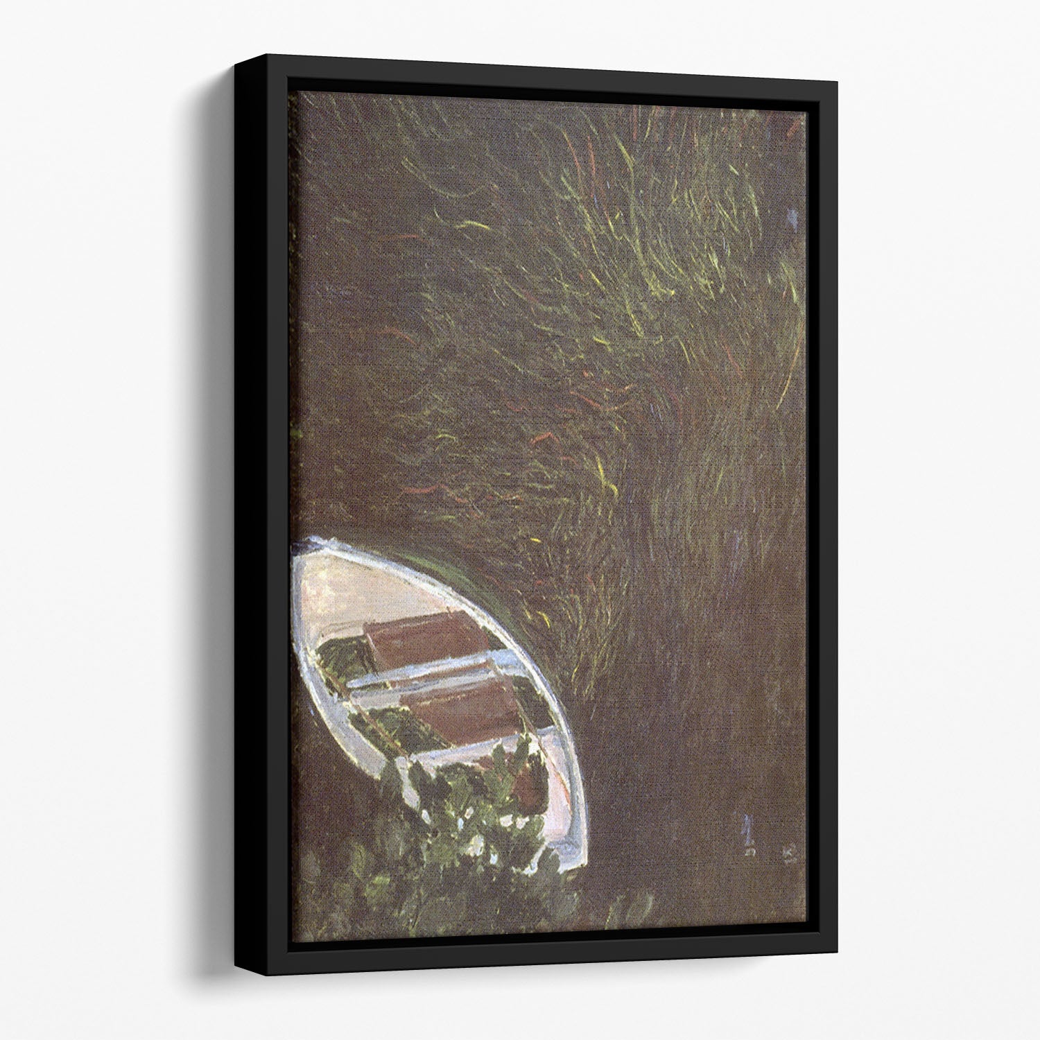 The Boat by Monet Floating Framed Canvas
